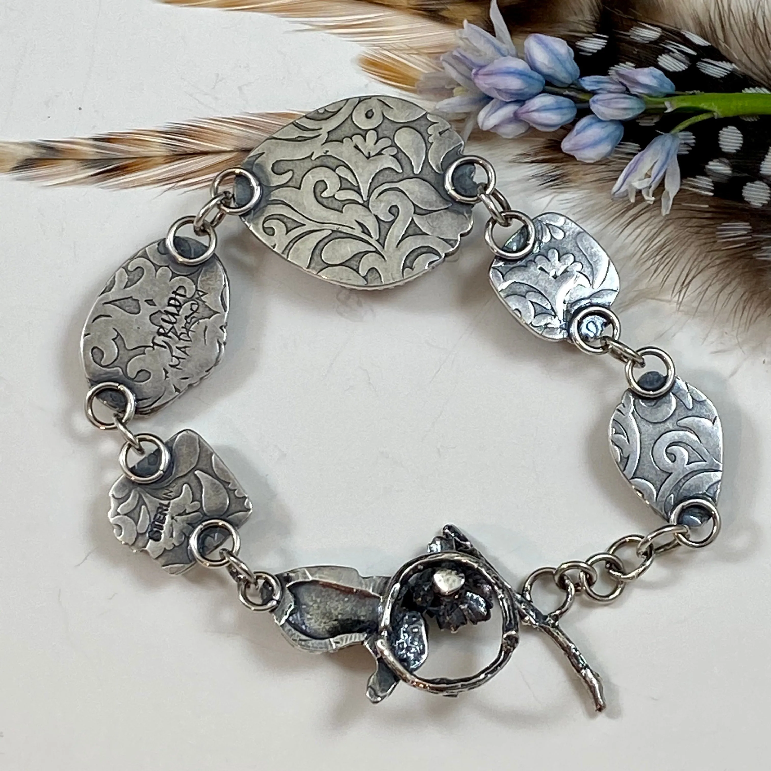Meet me in the Garden sterling silver bracelet.