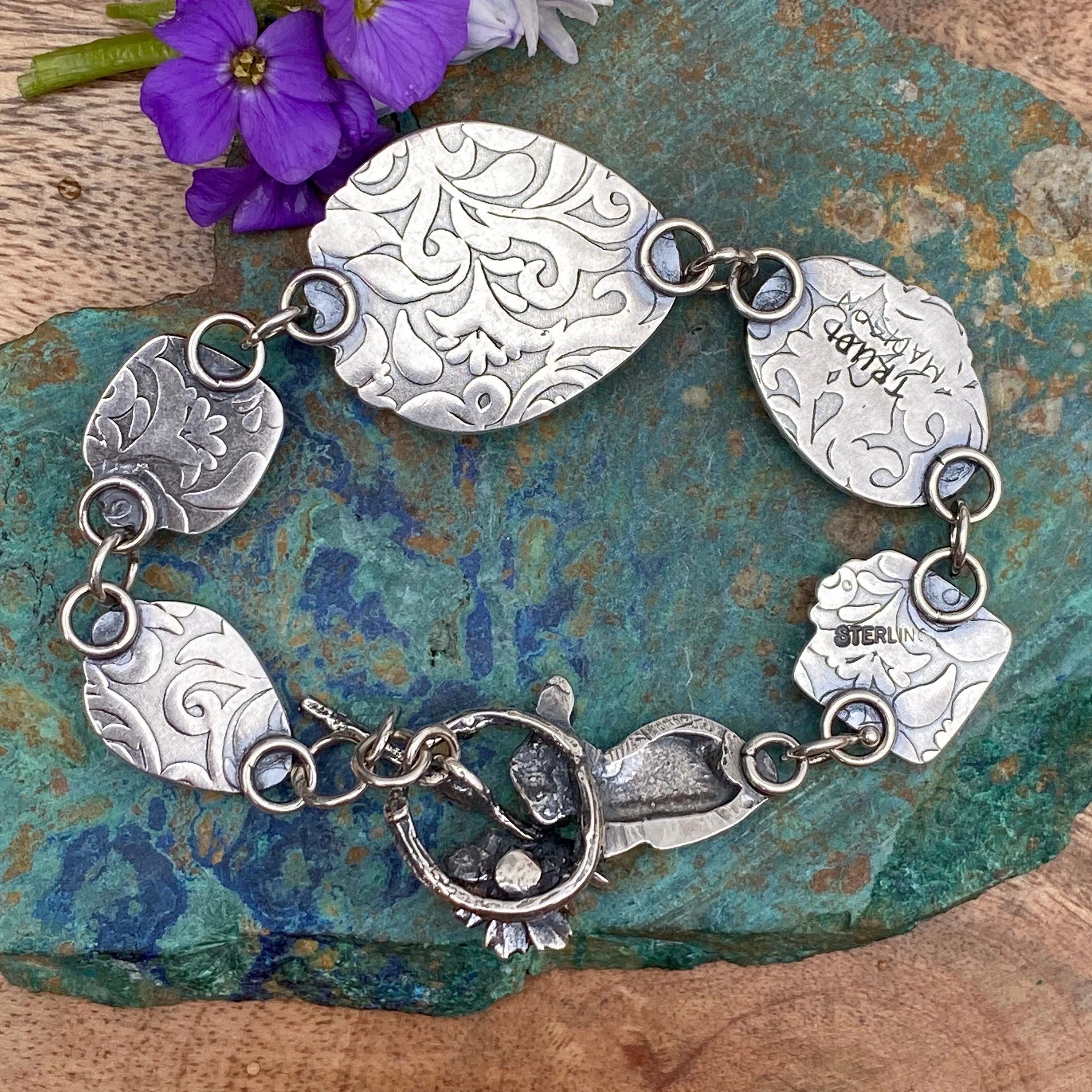 Meet me in the Garden sterling silver bracelet.