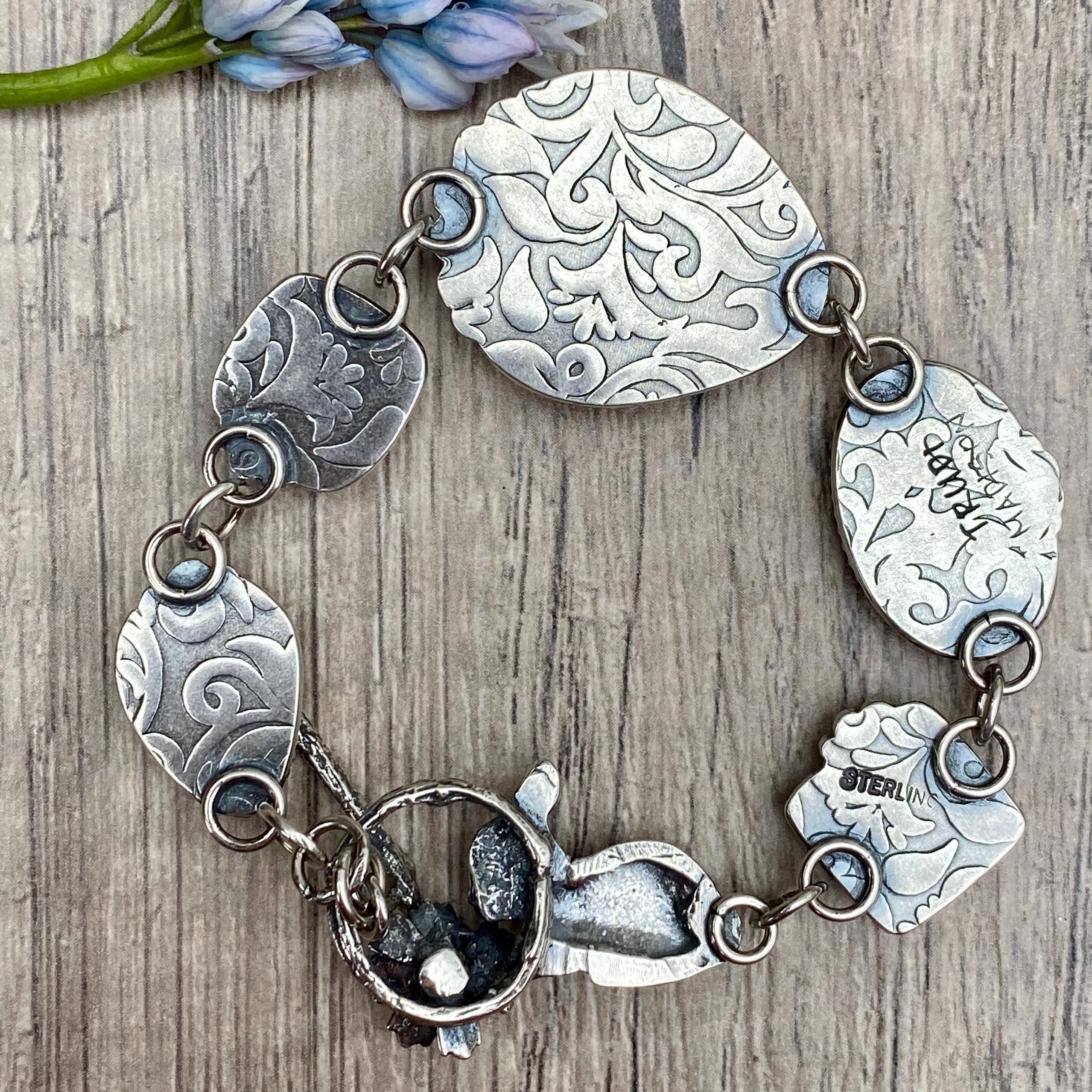 Meet me in the Garden sterling silver bracelet.