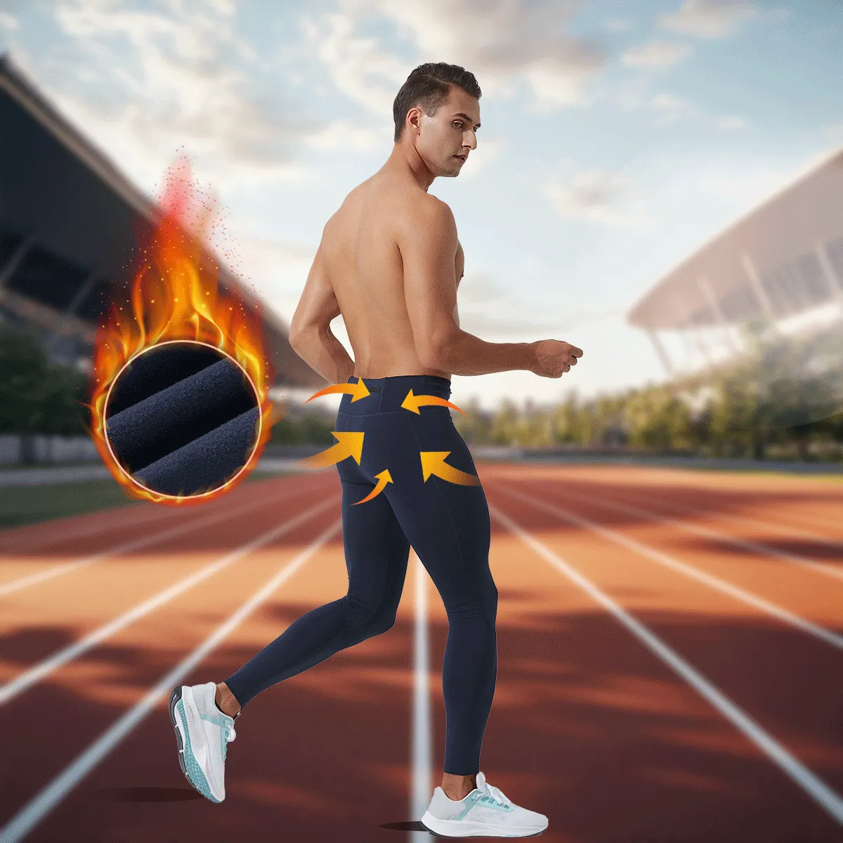 Men’s Fleece Compression Leggings