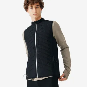 Men's warm sleeveless running jacket - KIPRUN RUN 500 Warm - Black