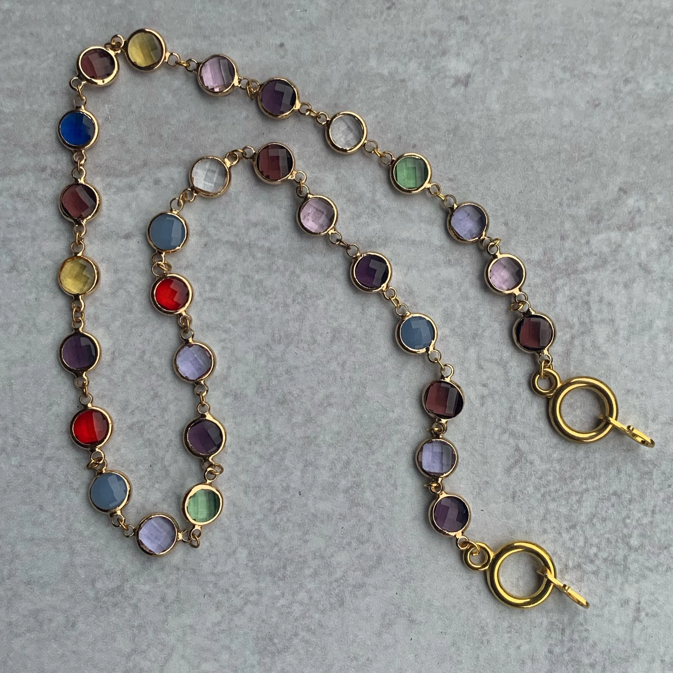 Multi-shaped Crystal Beads Face Mask Chain (3 ways)