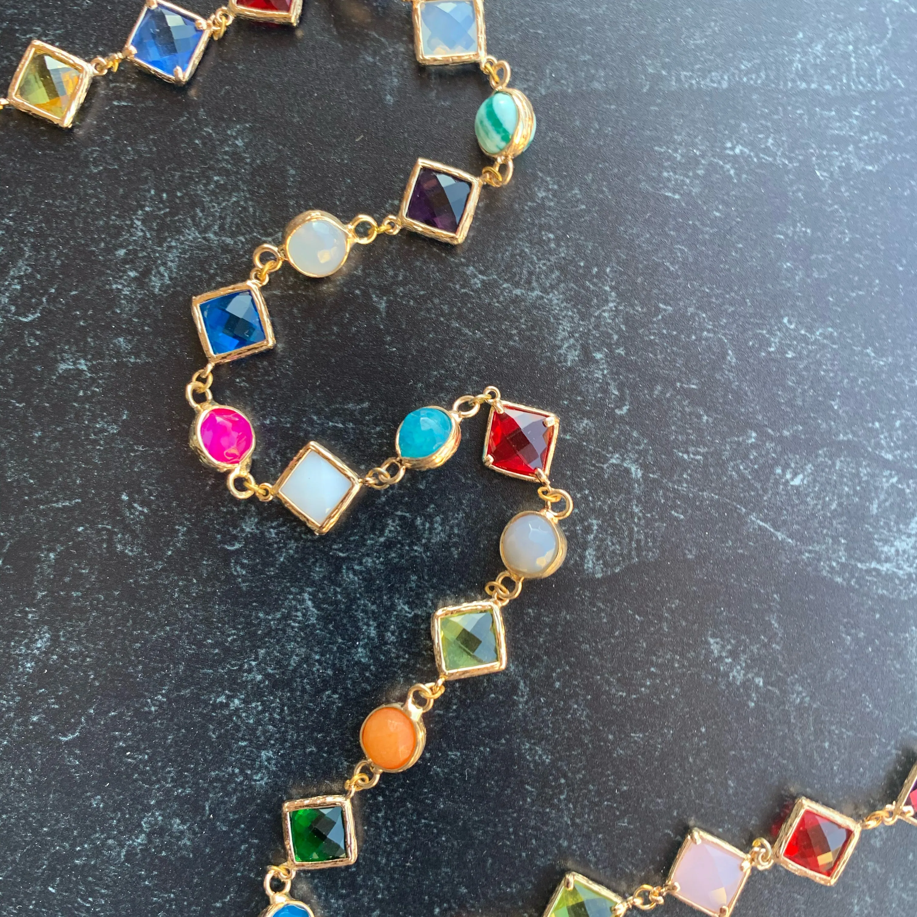 Multi-shaped Crystal Beads Face Mask Chain (3 ways)