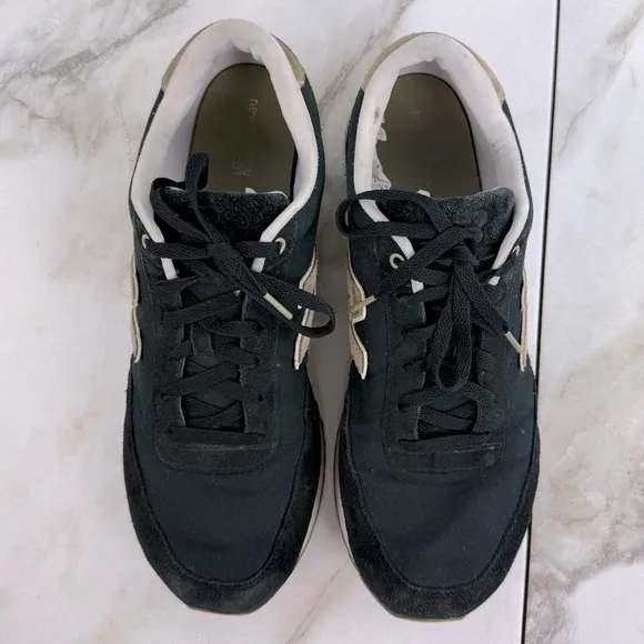 New Balance Men's 501 Casual Suede Athletic Sneakers Shoes, Black &amp; Tan, Sz 14