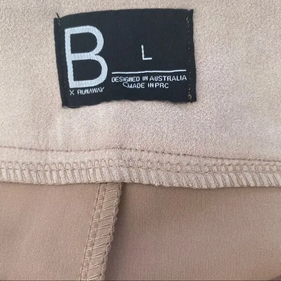 NEW B X Runway Rhythm suede skirt dusty pink L