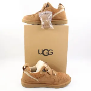 NIB UGG Kids' Lowmel Suede &amp; Textile Sneakers in Chestnut US Size 3K