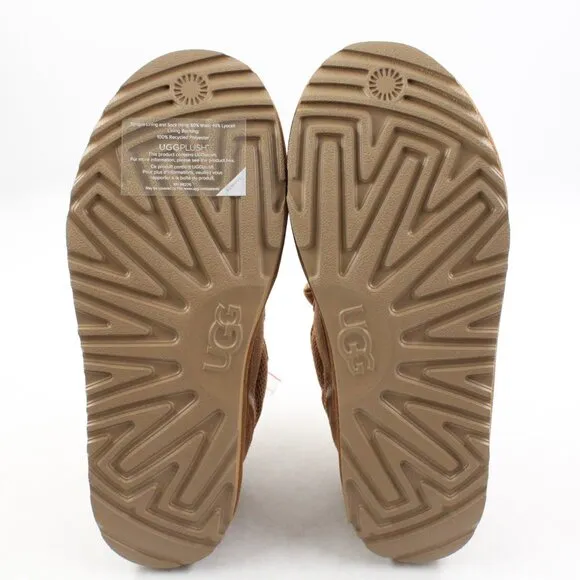 NIB UGG Kids' Lowmel Suede &amp; Textile Sneakers in Chestnut US Size 3K