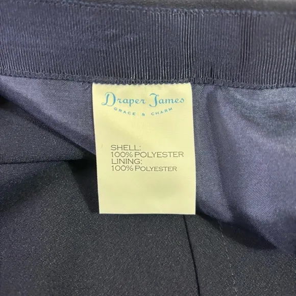 NWT Draper James Navy Margaret Knee-Length Skirt Size 12