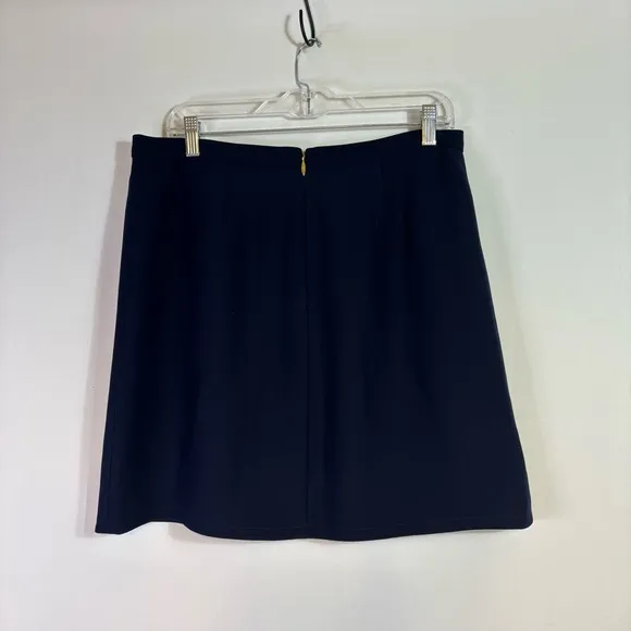 NWT Draper James Navy Margaret Knee-Length Skirt Size 12