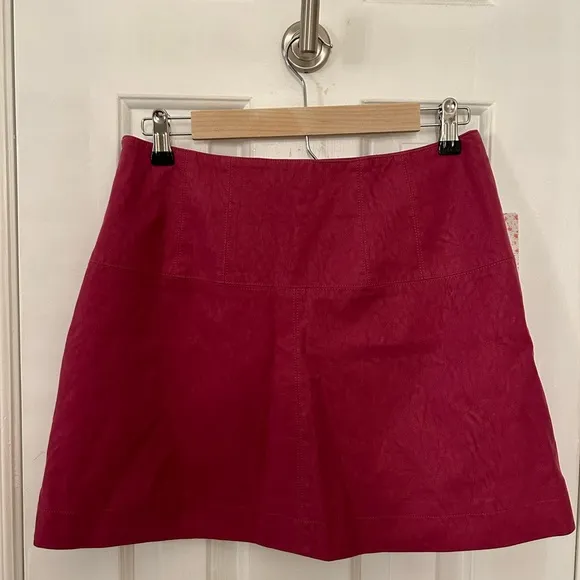 NWT Free People Days In The Sun Size 8 Faux Suede Mini Skirt