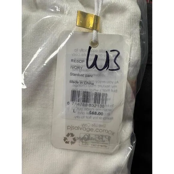 NWT PJ Salvage Women’s Stardust Fleece Lounge Pants – Size Large