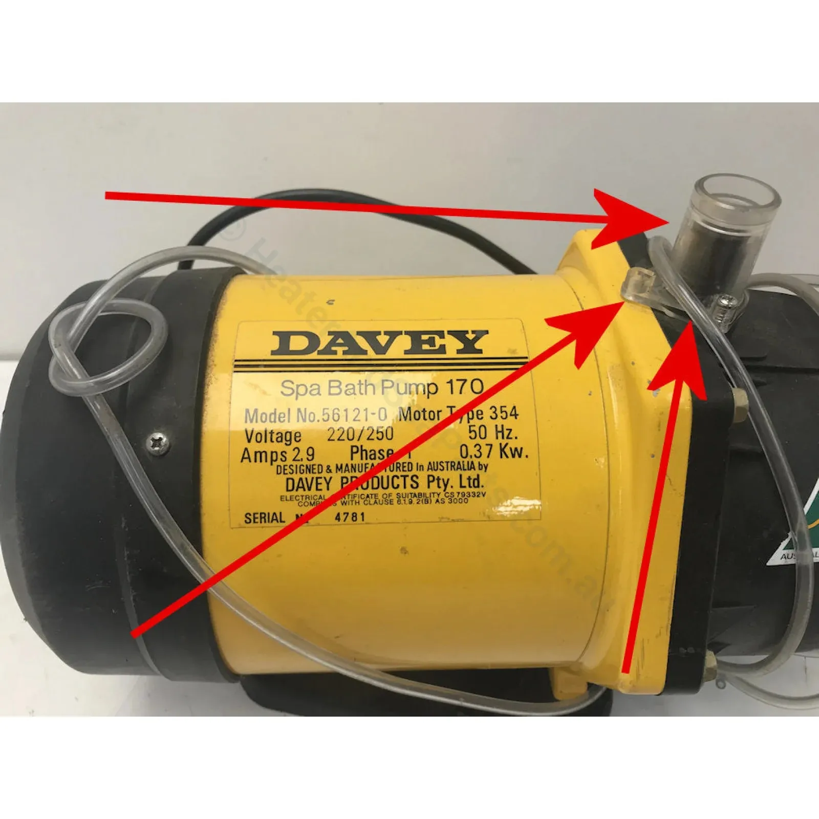 OBSOLETE - Davey Bath Pump Air Bleed