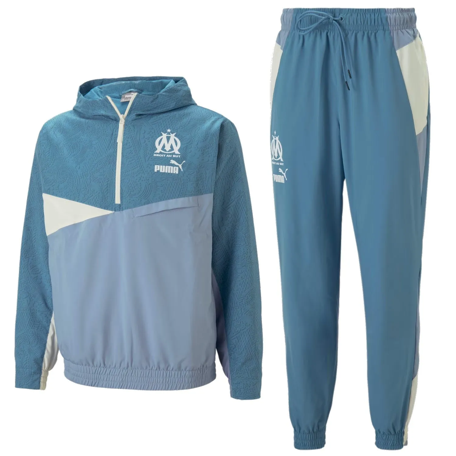 Olympique Marseille streetwear woven presentation tracksuit 2023 - Puma