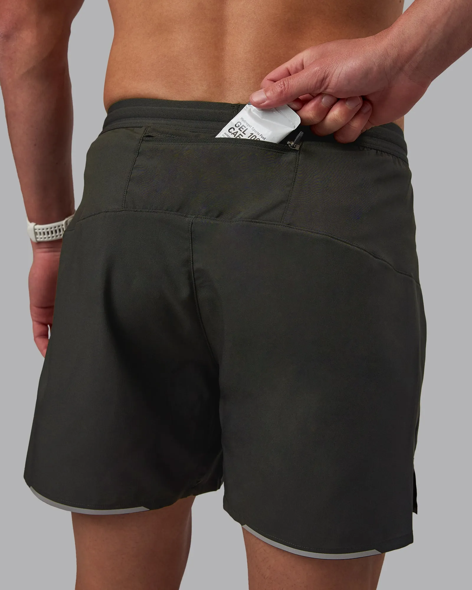 Pace Lined Performance Short  5" - Pirate Black