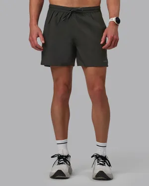 Pace Lined Performance Short  5" - Pirate Black