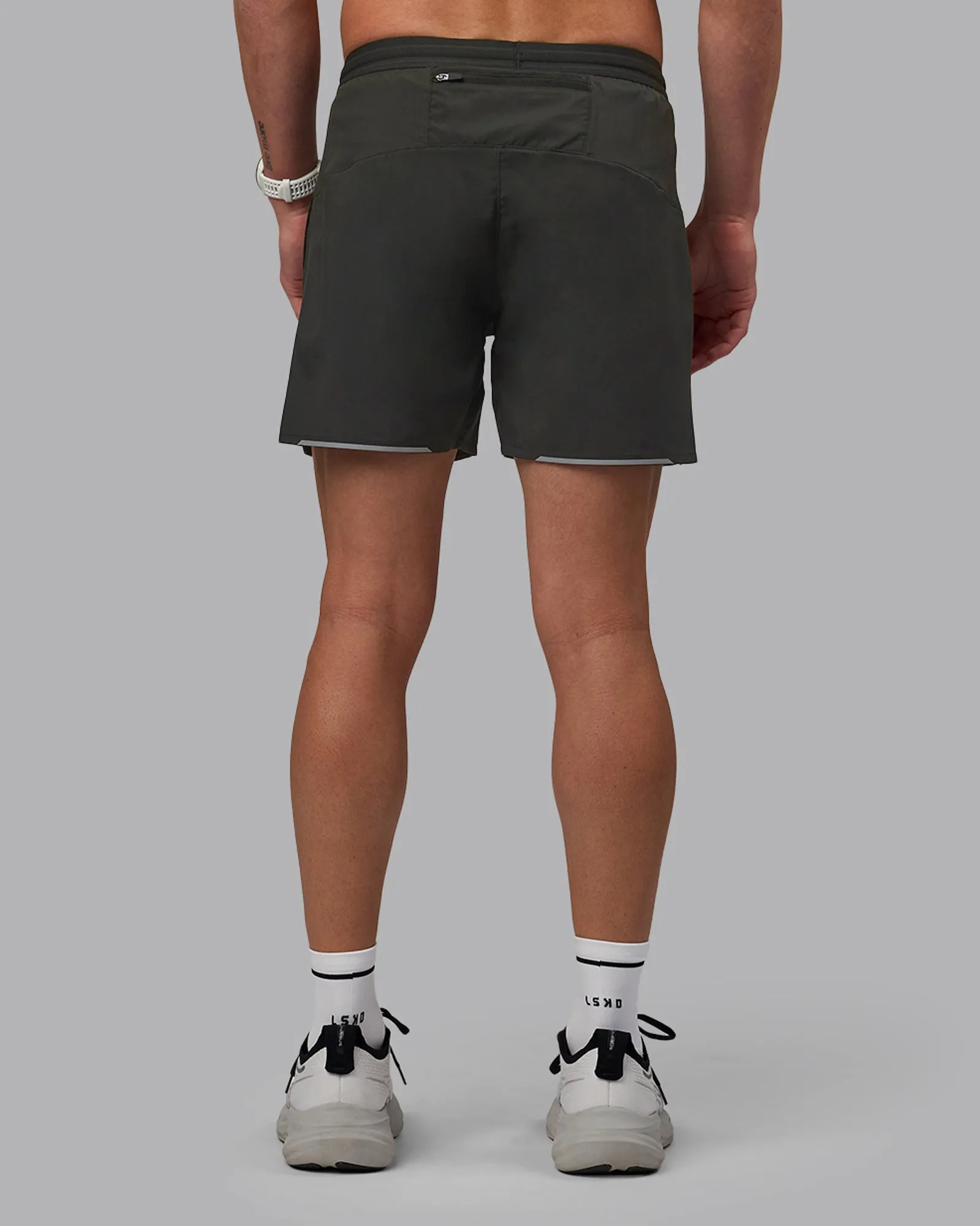 Pace Lined Performance Short  5" - Pirate Black