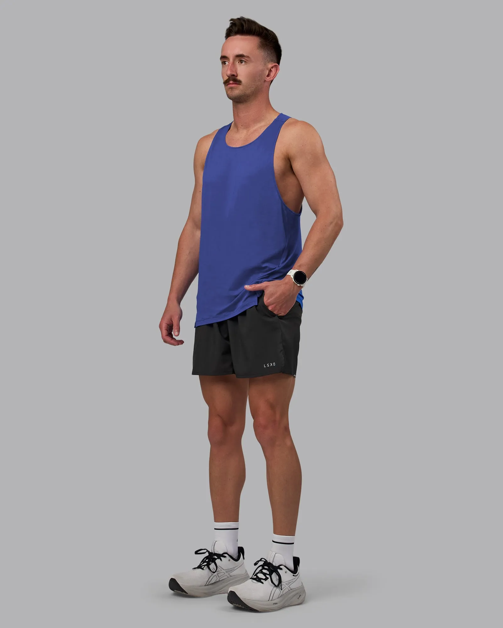 Pace Lined Performance Short  5" - Pirate Black