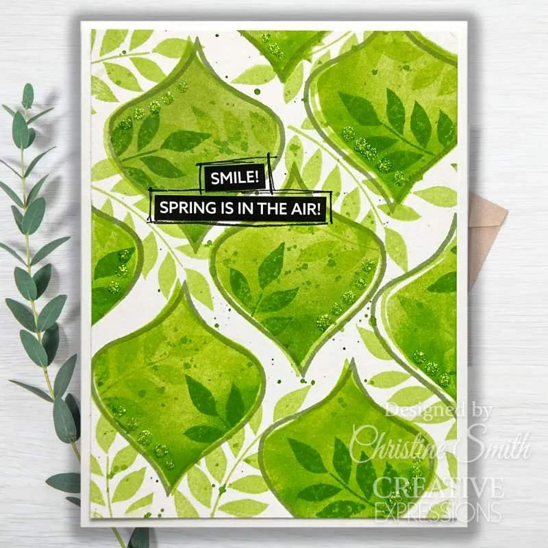 Paintable Baubles Peardrops 4x6” Clear Stamp Woodware JGS870