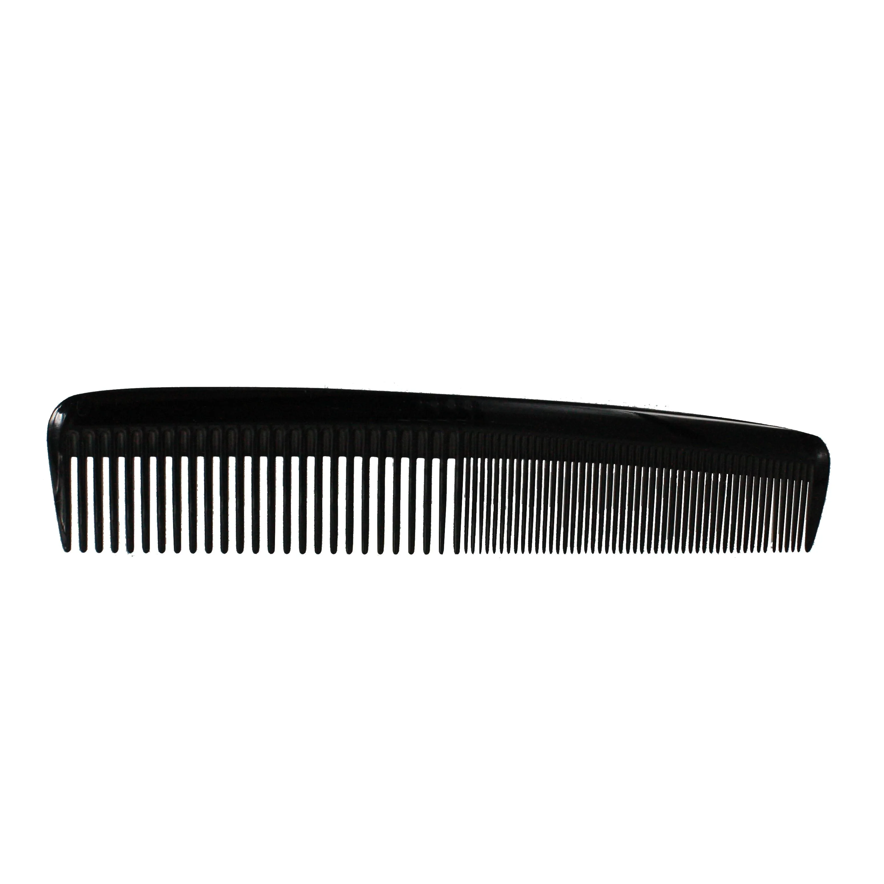 Pegasus 609, 8in Hard Rubber Heavy Styling Comb with Inch Marks, Seamless, Smooth Edges, Anti Static, Heat and Chemically Resistant, Portable Pocket Purse Dresser Comb | Peines de goma dura - Black
