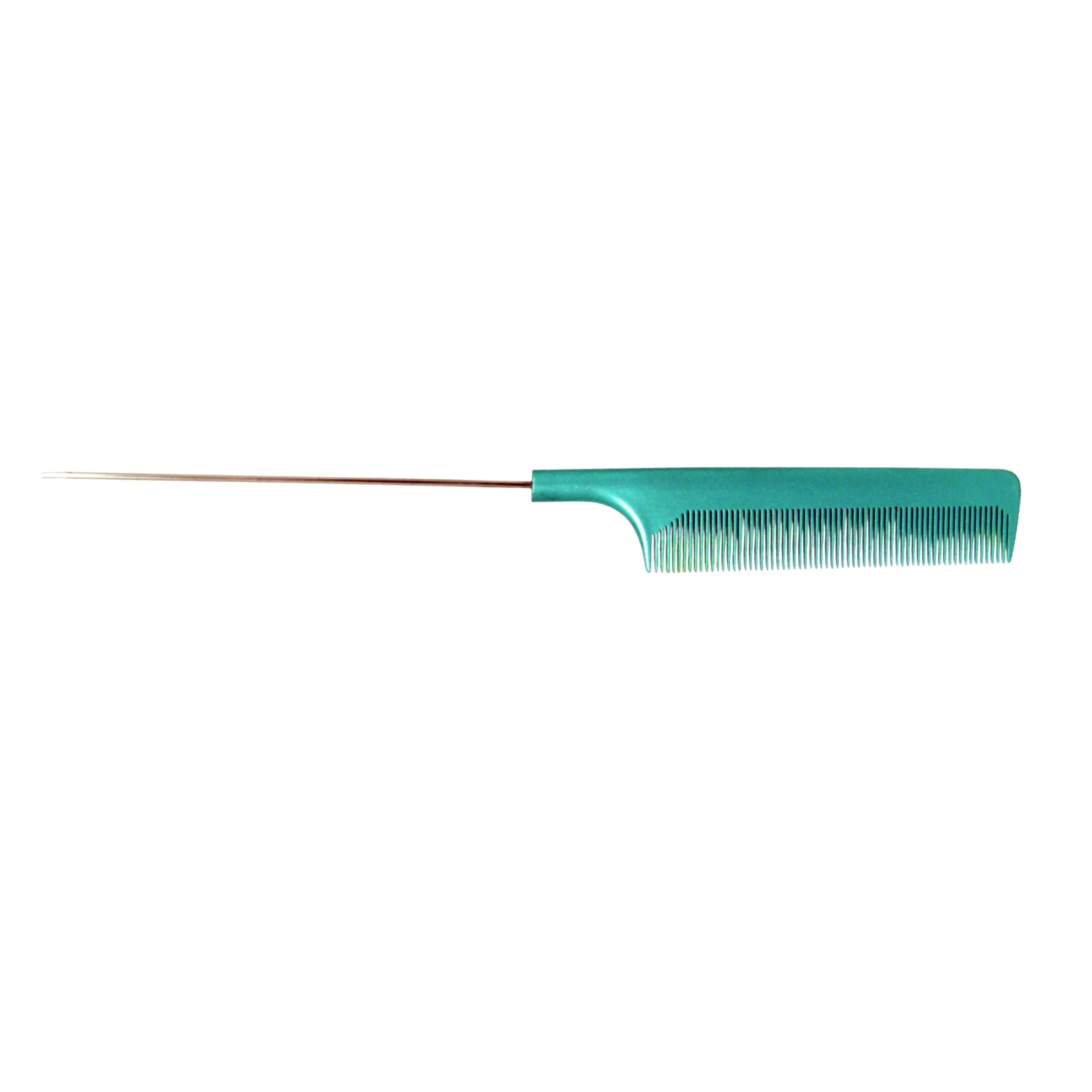Pegasus MICOLOR 123, 9.75in Hard Rubber Fine Tooth Pintail Comb, Seamless, Anti Static, Heat and Chemically Resistant, Stainless Steel Pin, Great for Parting, Coloring Hair | Peines de goma dura - Blue