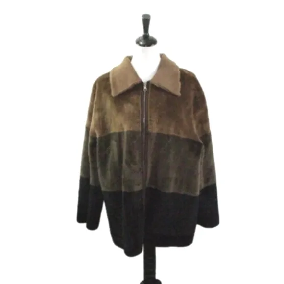 Penningtons Tri-Color Reversible Winter Jacket Size  X