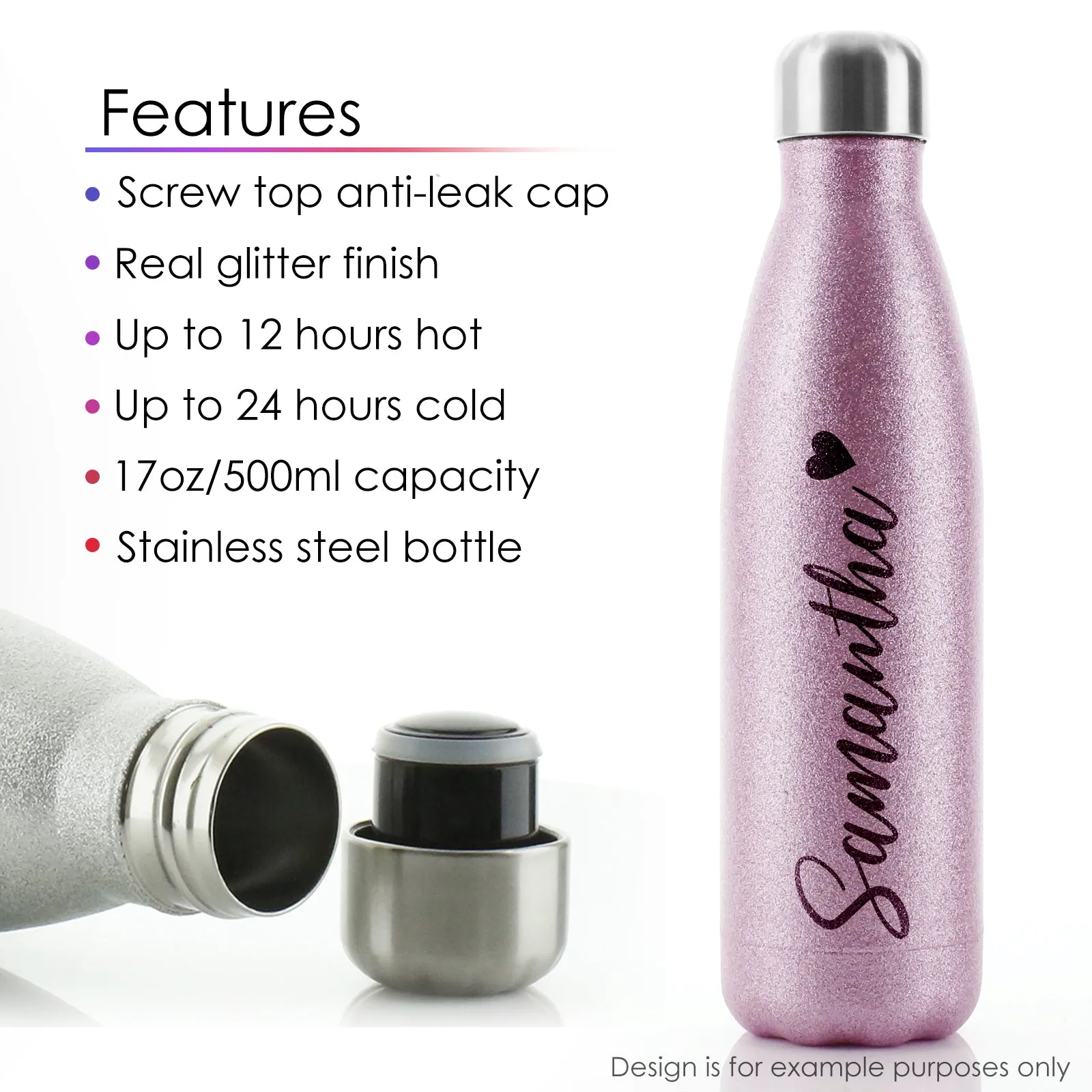 Personalised Cola Bottle with Stylish Text and Forever Friend Monster Message