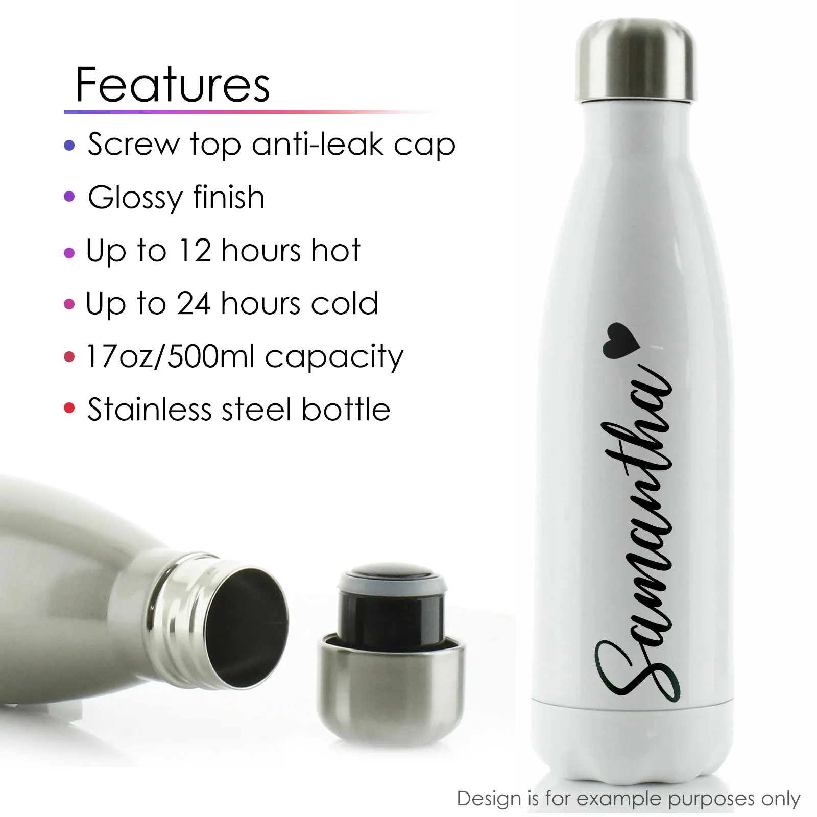 Personalised Cola Bottle with Stylish Text and Forever Friend Monster Message