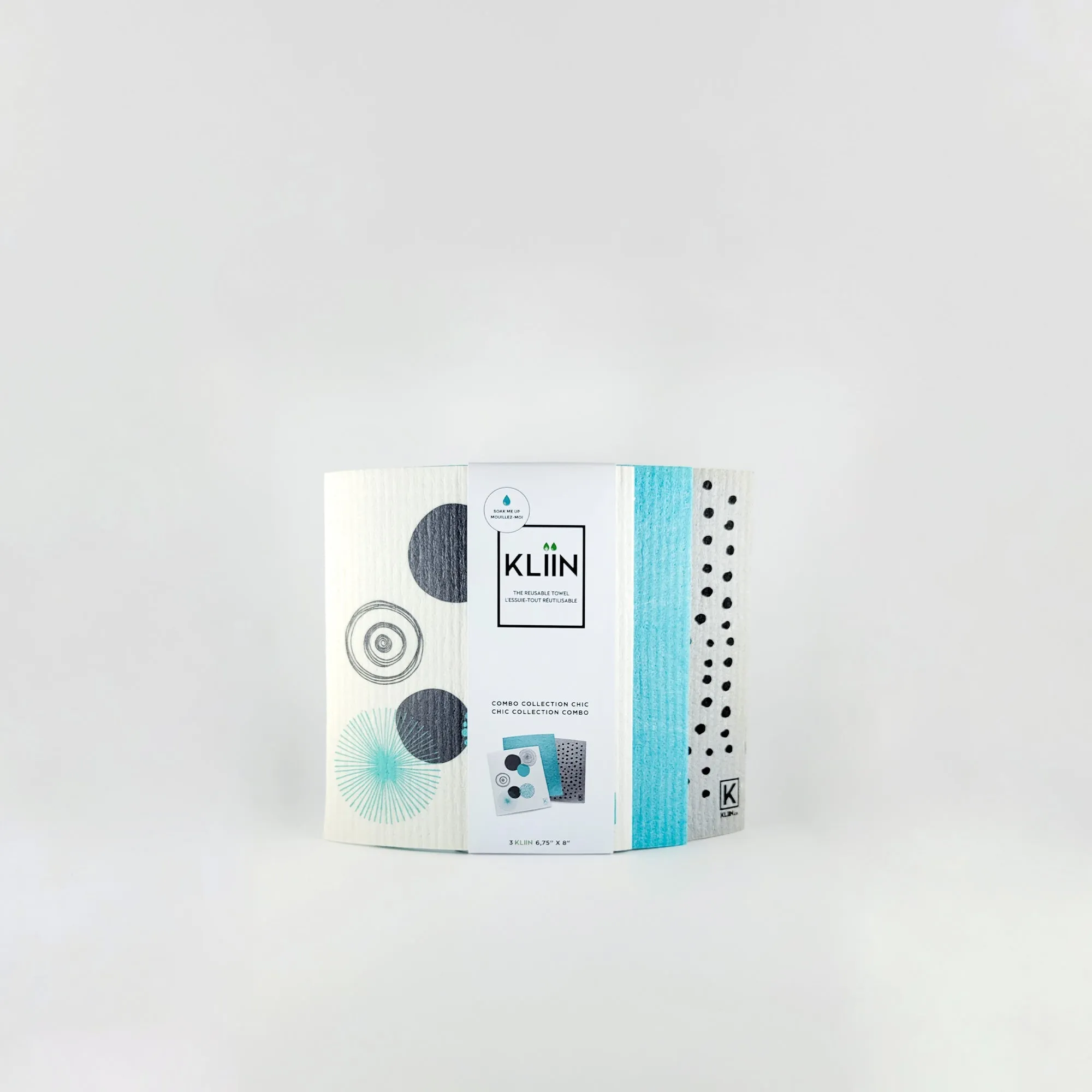 Petits essuie-touts réutilisables (paquet de 3) - collection chic