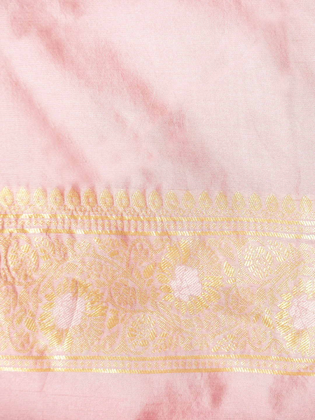 Pink Zari Woven Banarasi Saree