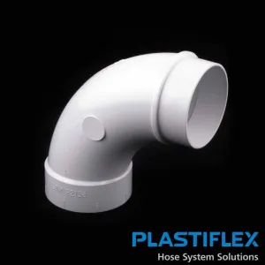 Plastiflex 90 Degree Sweep ELL Spigot Central Vacuum Fitting - Efficient and Durable Upgrade