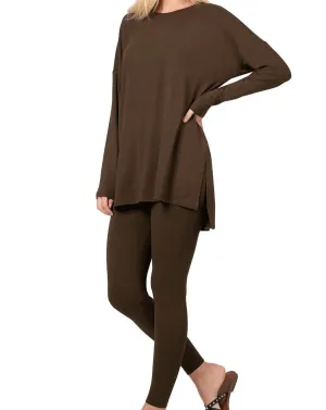 Plus Buttery Soft 2 Piece Long Sleeve Lounge Wear Set