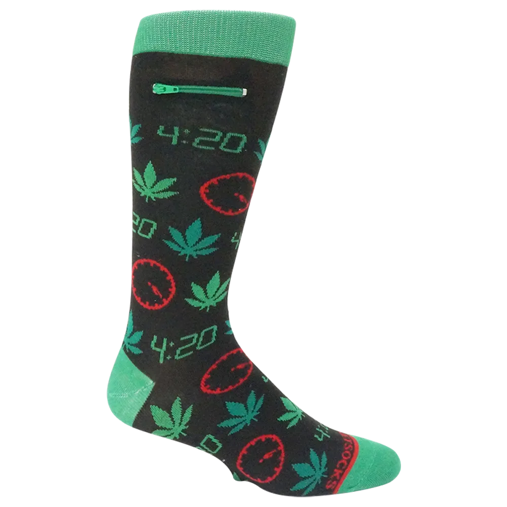 Pocket Socks® 420 O'Clock, Black, Mens