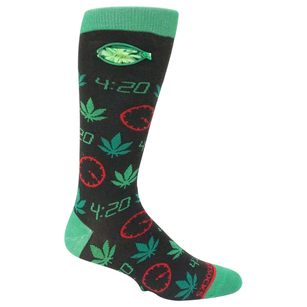 Pocket Socks® 420 O'Clock, Black, Mens