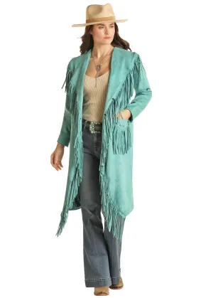 POWDER RIVER LADIES LONG JACKET WITH FRINGE