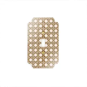 Printed Switch Plates | Cream Rattan