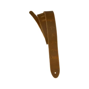PRS 2Inch Reversible Garment Leather & Suede Guitar Strap, Birds, Tan
