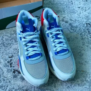 Puma Wild Rider Mid Ivory Glow &amp; Future Blue Sneakers Men’s Size 9.5