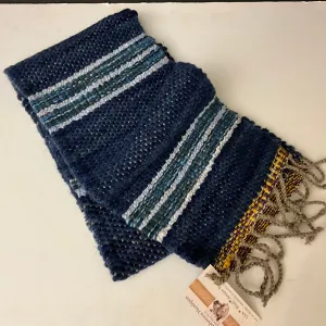 "Ella" Wool Scarf in Blues