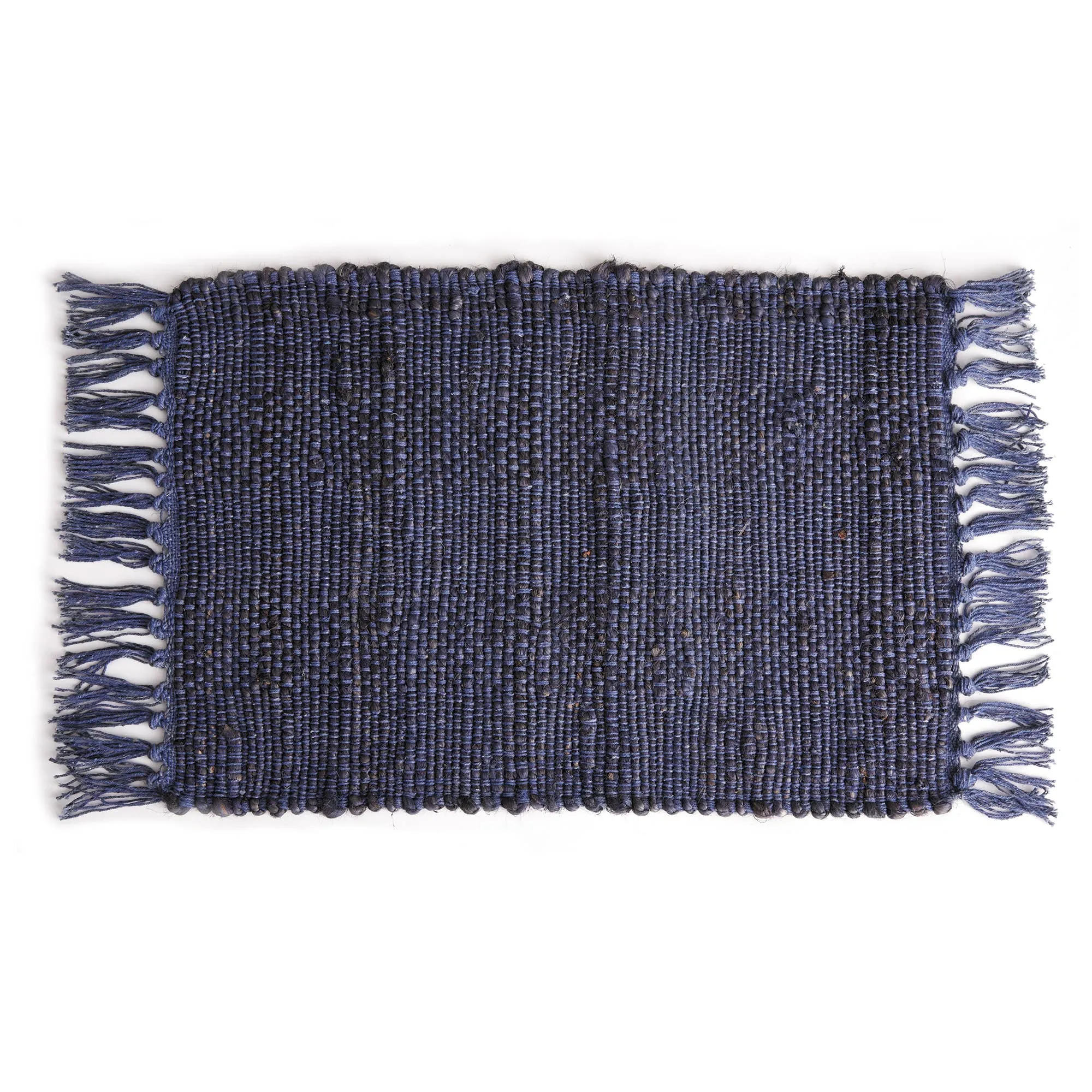 Rae Woven Fringe Placemat Blue