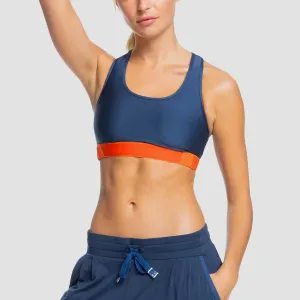 Roxy Play Rough Sports Bra Mood Indigo - Womens