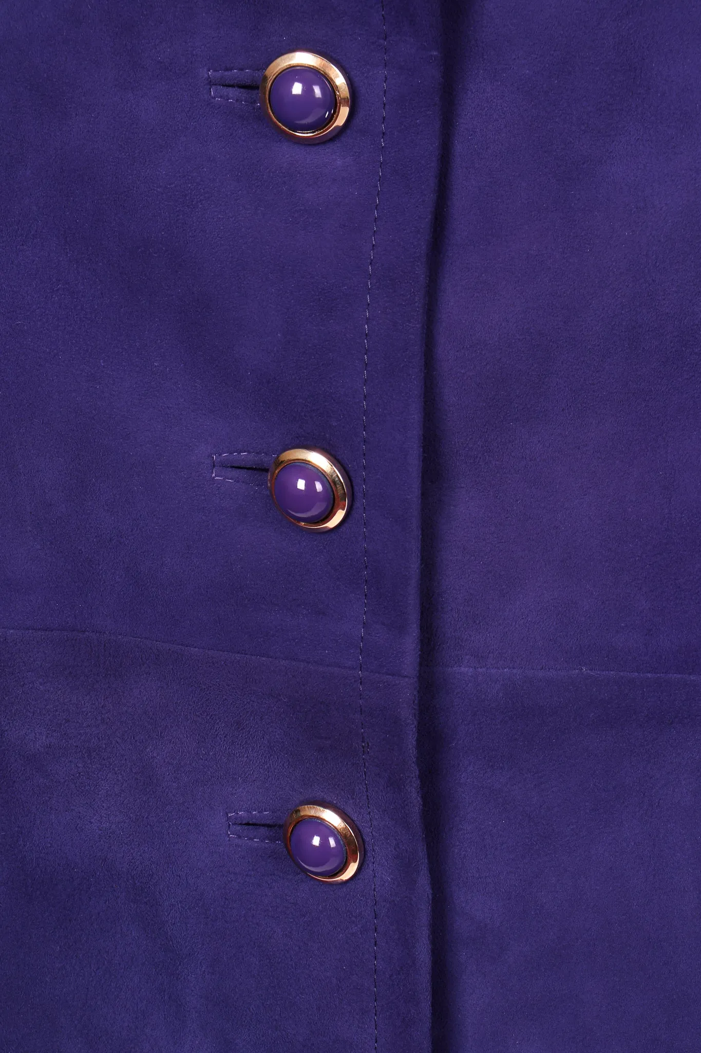 Royal Suede Button Skirt