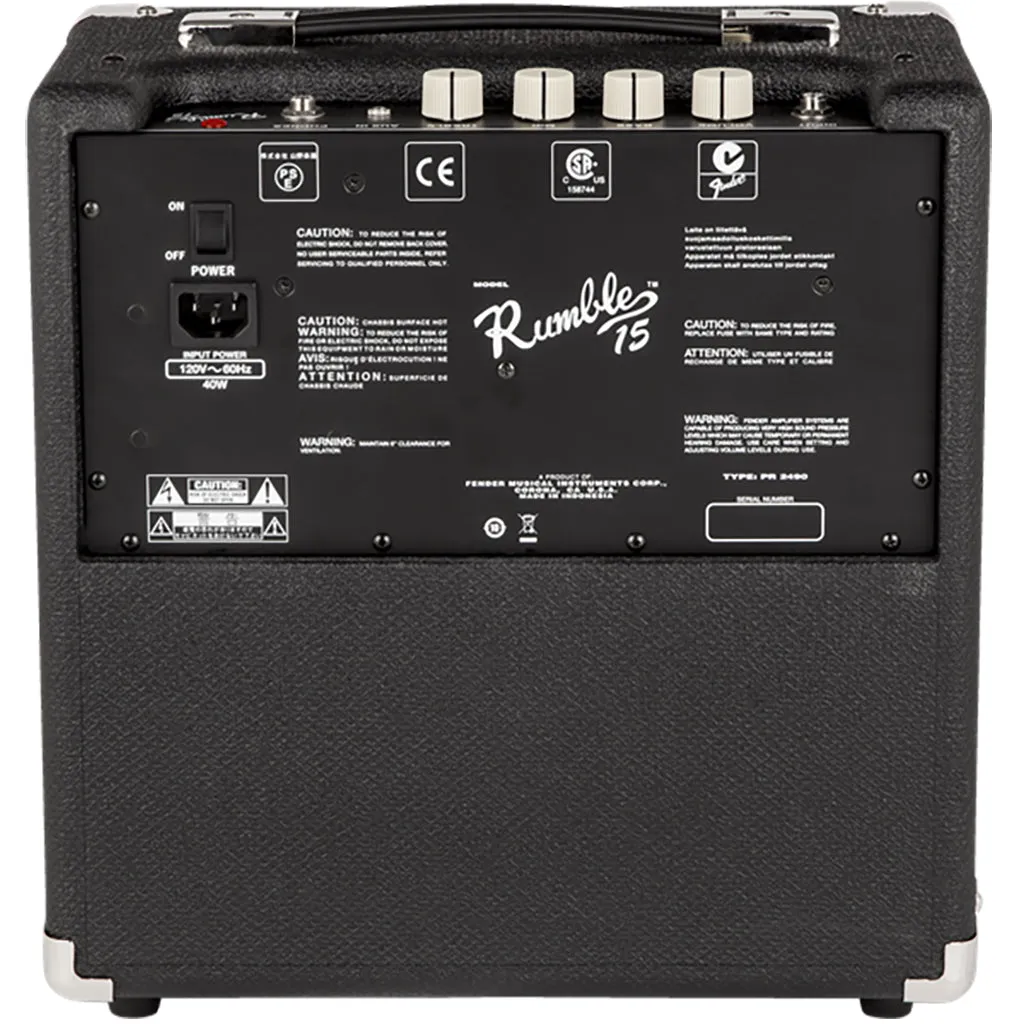 Rumble 15 V3 - Black and Silver, 240V AUS