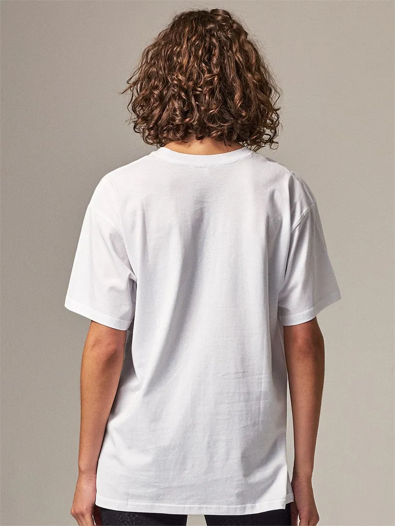 Running Bare SALE | Hollywood 90's Tee | White Rainbow (Adult)