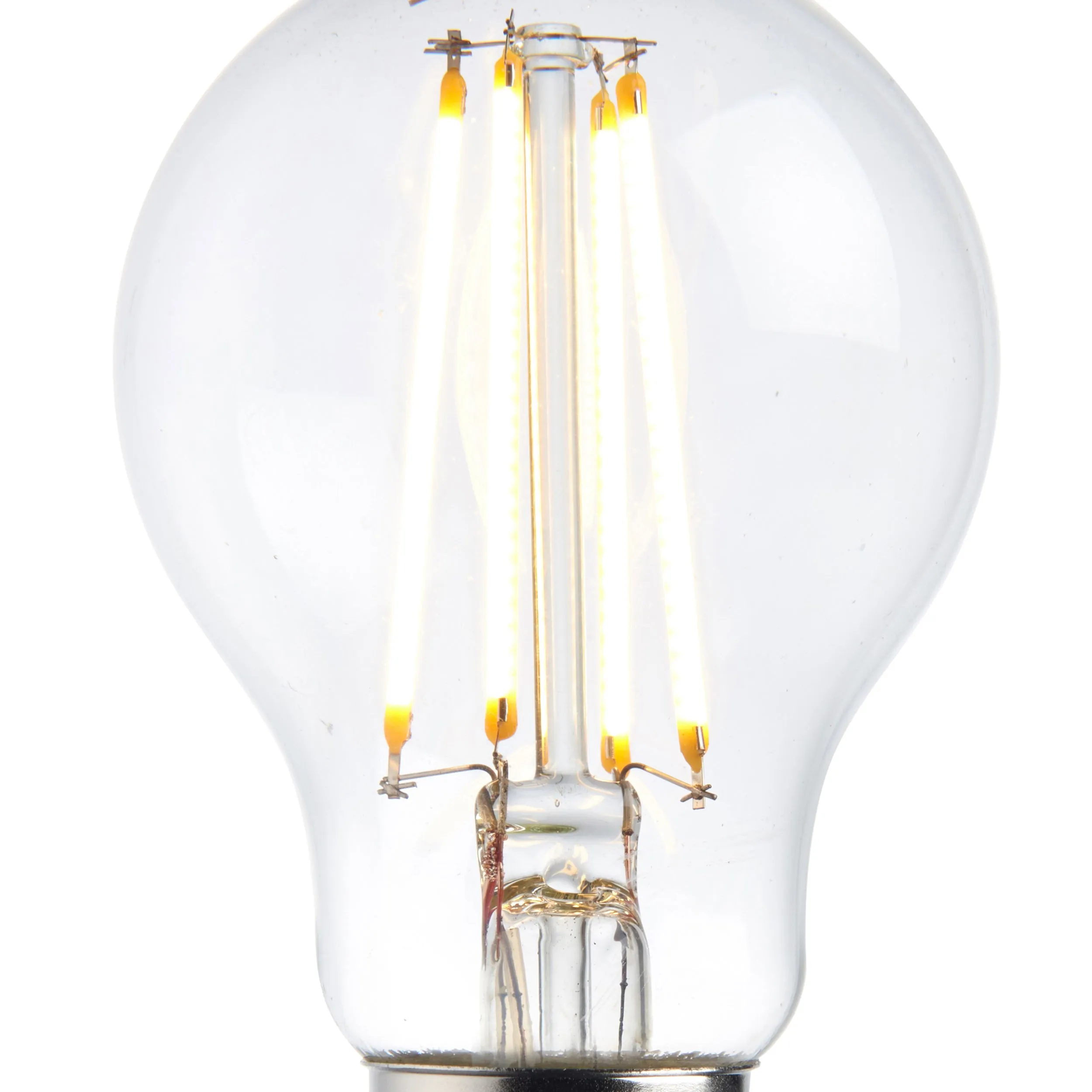 Saxby 76799 E27 LED filament GLS dimmable 8W Clear glass & bright nickel plate 8W LED E27 Warm White
