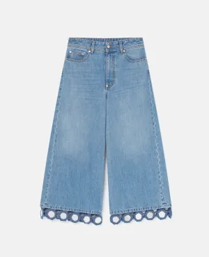 S.McCARTNEY] Vintage Wash Denim Culottes