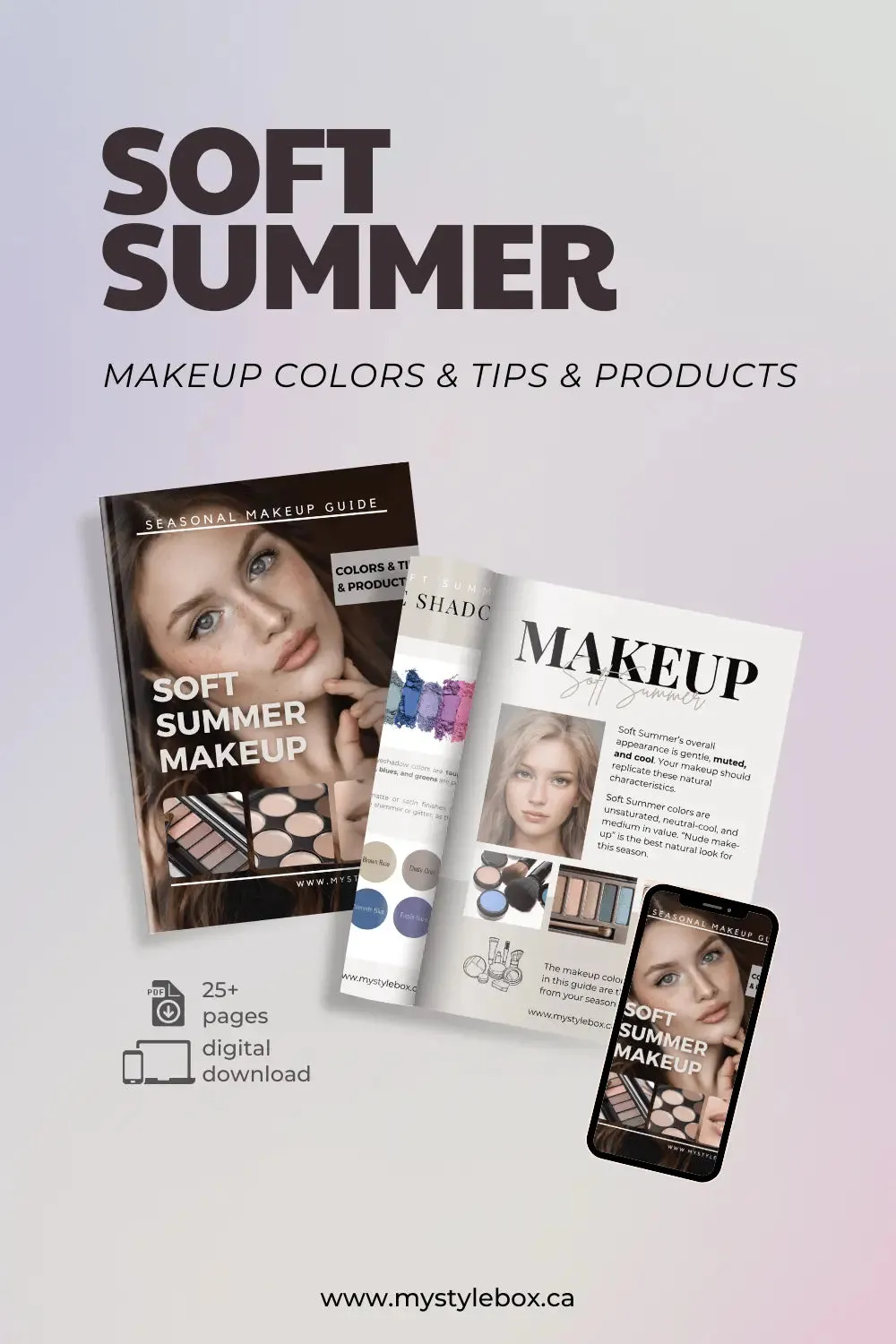 Soft Summer Digital Color Palette and Makeup Guide