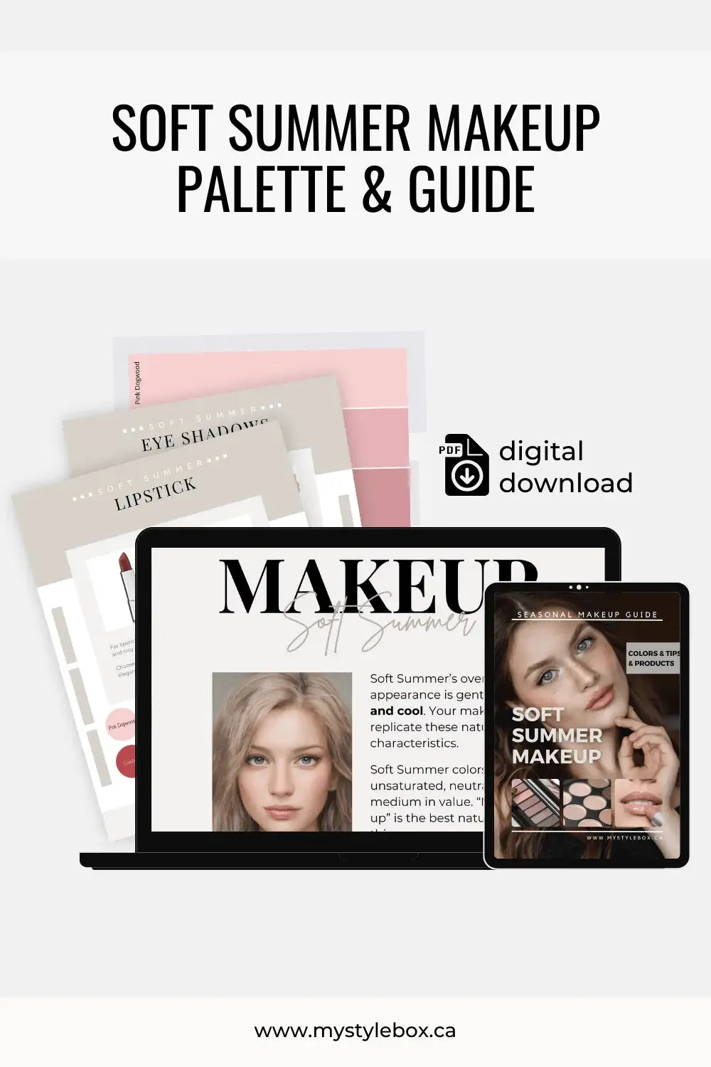 Soft Summer Digital Color Palette and Makeup Guide