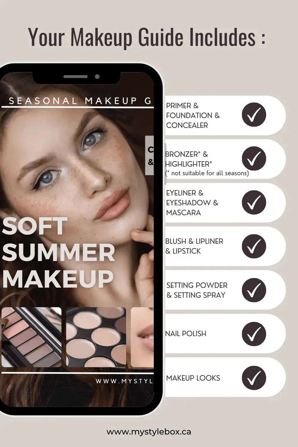 Soft Summer Digital Color Palette and Makeup Guide