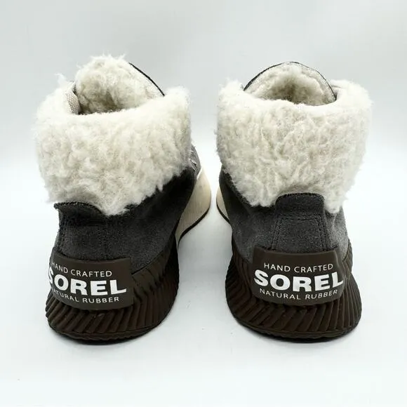 SOREL Girls - Out N About Suede Leather Boot In Quarry Gum Grey Size 5