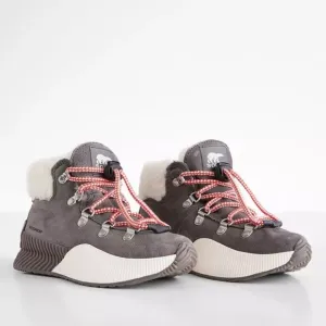 SOREL Girls - Out N About Suede Leather Boot In Quarry Gum Grey Size 5